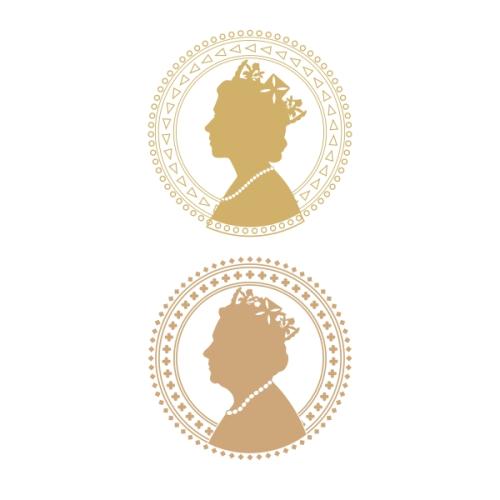 Queen Elizabeth Silhouette Portrait SVG Cuttable Designs