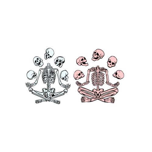 Halloween Skeleton Juggling Skulls SVG Cuttable Designs