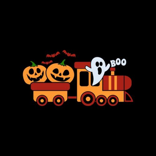 Halloween Train Pack with Pumpkin and Ghost SVG Cuttable Design