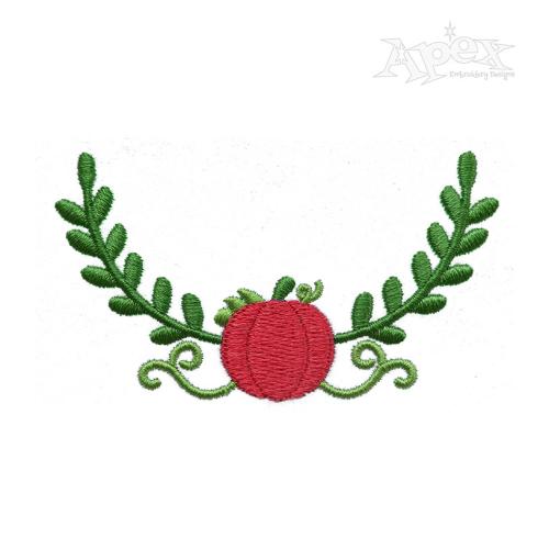 Pumpkin Wreath Frame Embroidery Design