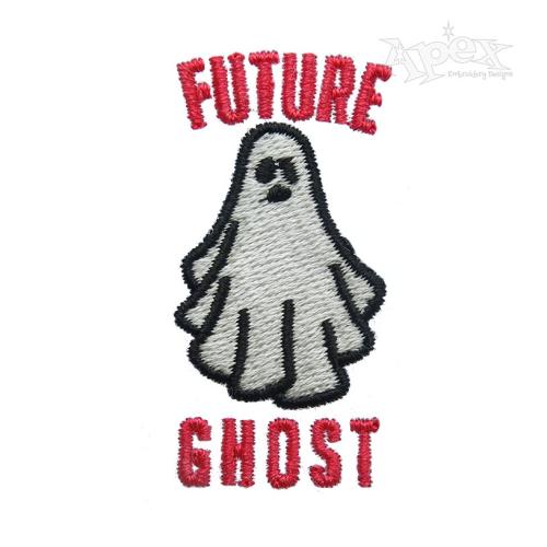 Future Ghost Halloween Embroidery Design