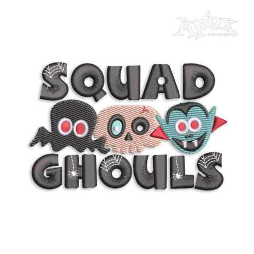 Halloween Squad Ghouls Embroidery Design