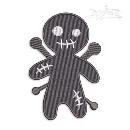 Voodoo Doll Halloween Embroidery Design