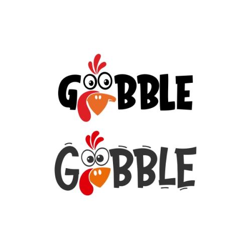 Gobble Turkey Thanksgiving SVG Cuttable Designs