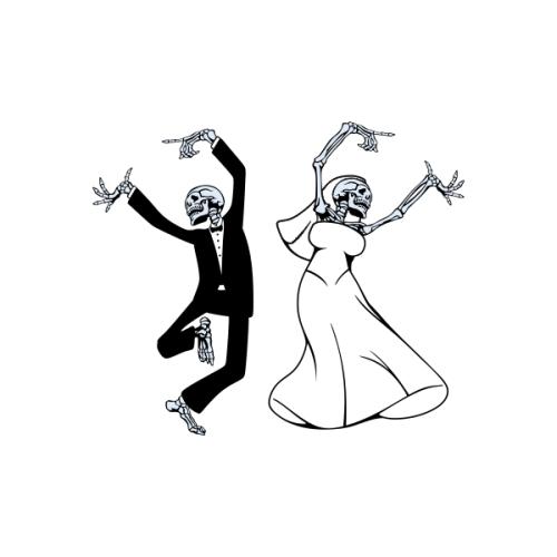 Halloween Wedding Skeletons Bride and Groom Couple SVG Cuttable Design
