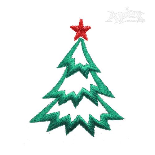 Mini Christmas Tree Embroidery Design
