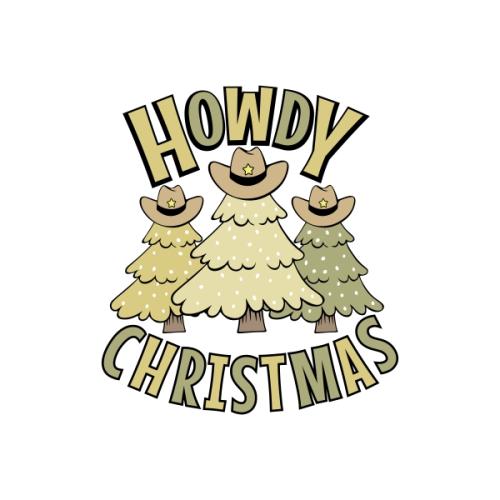 Western Howdy Christmas Trees SVG Cuttable Design