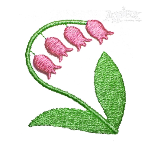 Lily of the Valley Flower Embroidery Design