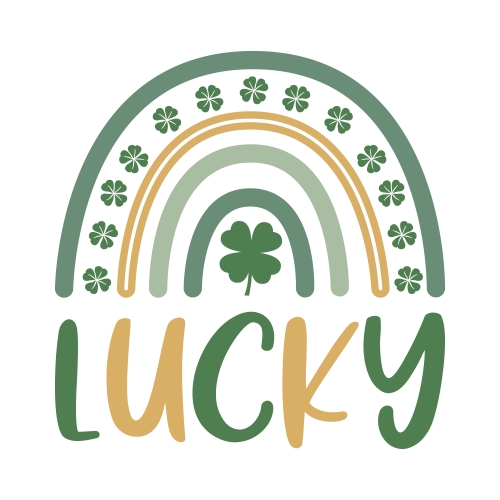 Shamrock Lucky Rainbow St. Patrick's Day SVG Cuttable Design