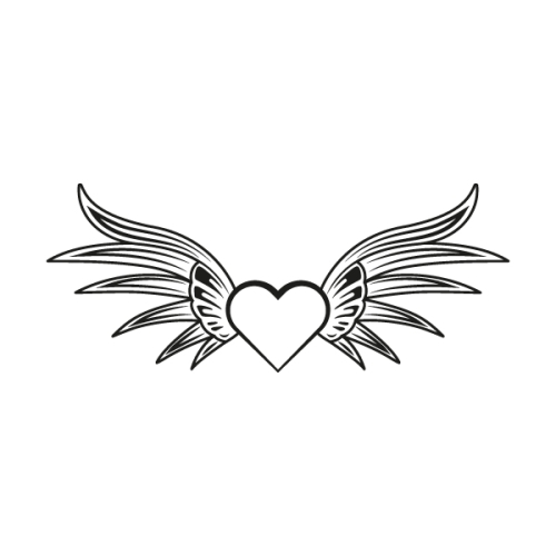 Angel Wings Heart Pack SVG Cuttable Design