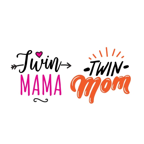 Twin Mama Mom SVG Cuttable Designs