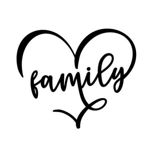 Family Heart Love SVG Cuttable Design