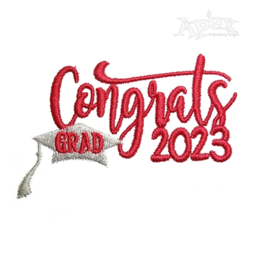 Congrats Graduation 2023 2024 Embroidery Designs