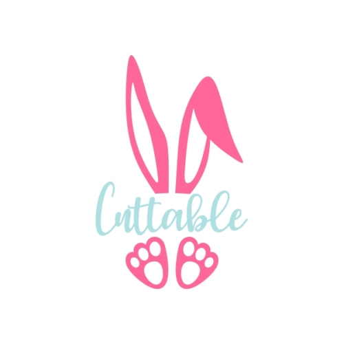Easter Bunny Frame SVG Cuttable Design