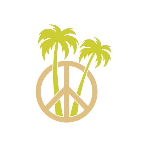 Peace Palm Trees SVG Cuttable Design