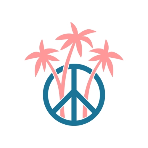 Peace Palm Trees SVG Cuttable Design