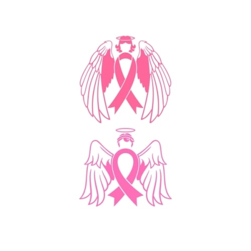 Breast Cancer Angel Ribbon SVG | Apex Designs & Fonts