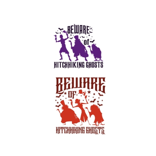 Beware of Hitchhiking Ghosts SVG Clipart Designs
