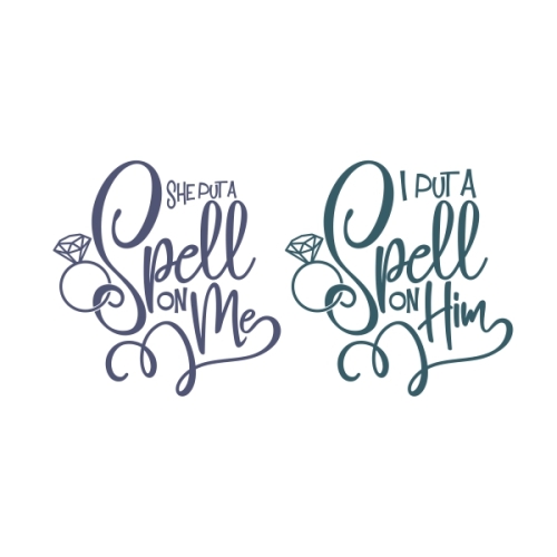 I Put a Spell on Him - She Put a Spell on Me - Vector SVG Design
