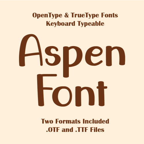 Aspen TrueType and OpenType Font TTF or OFT - Apex Designs