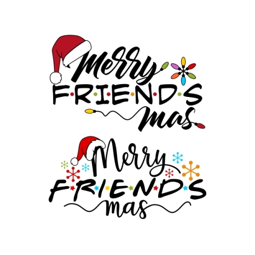 Merry Friends mas SVG Vector Cut File | Apex Cuttable Designs