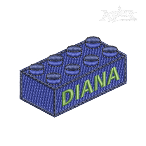 Lego Brick Piece Machine Embroidery Design by Apex