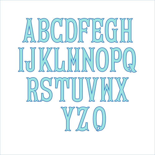 Fishtail Master TTF True Type Font Keyboard Typable