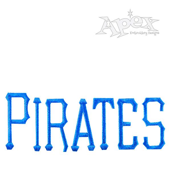 Pittsburgh Pirates Embroidery Fonts  Apex Embroidery Designs, Monogram  Fonts & Alphabets