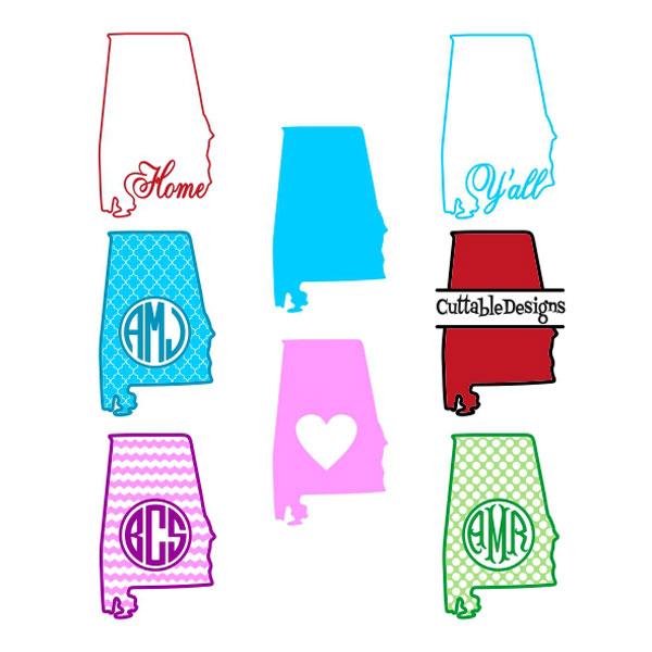 Download Alabama Home State Cuttable Designs Apex Embroidery Designs Monogram Fonts Alphabets