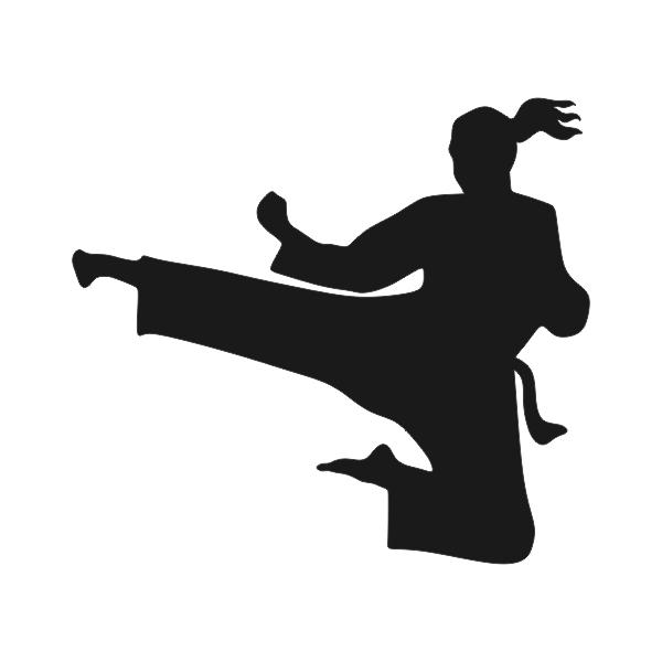 karate woman silhouette