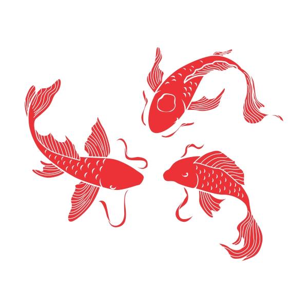 Koi Fish Cuttable Design | Apex Embroidery Designs, Monogram Fonts