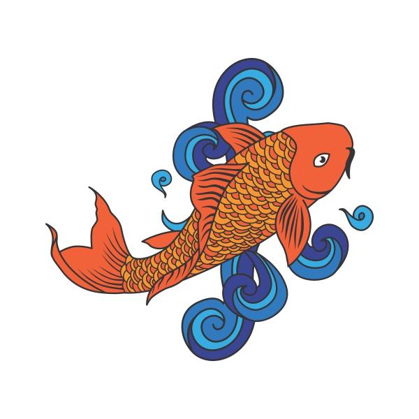 Koi Fish Cuttable Design | Apex Embroidery Designs, Monogram Fonts
