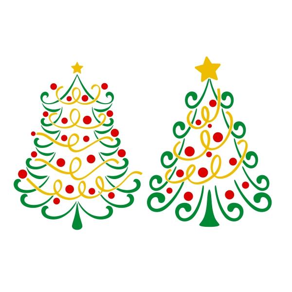 Decorated Christmas Tree Cuttable Design | Apex Embroidery Designs