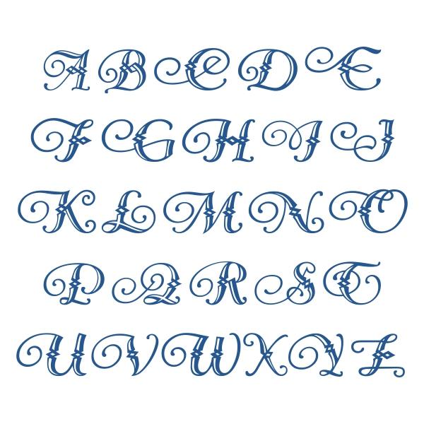 Kayla Script SVG Font Letters Alphabet Cut File - Apex