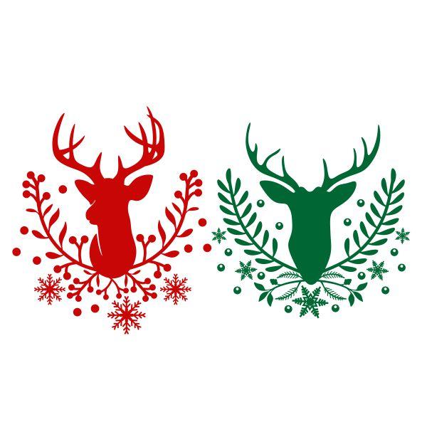 Christmas Deer Cuttable Design | Apex Embroidery Designs, Monogram