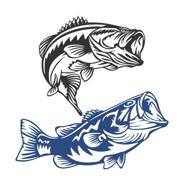Bass Fish SVG Vector & Clipart Designs - Apex