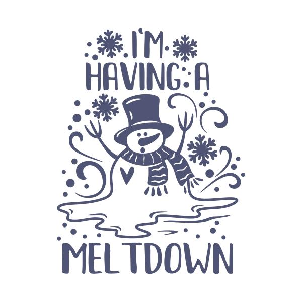 Having a Meltdown Snowman Cuttable Design