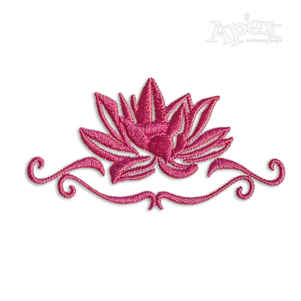 Lotus Flower Machine Embroidery Design - Apex