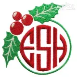 Wreath Holly Christmas Embroidery Frames