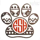 Paw Aztec Print Embroidery Design