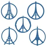 Eiffel Tower Peace Sign Cuttable Designs