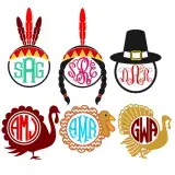 Thanksgiving Svg Cuttable Frame Designs