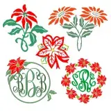 Poinsettia Flower Cuttable Designs