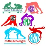 Wrestler wrestling Cuttable Frames