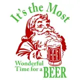 Santa Claus Wonderful Time for A Beer Christmas Cuttable Design