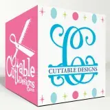 Interlocking Vine Split Monogram Svg Cuttable Font