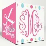 Suzanne Curlz Svg Cuttable Monogram