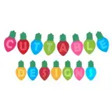 Christmas Light Bulb Cuttable Font