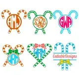 Candy Cane Christmas Svg Cuttable Designs