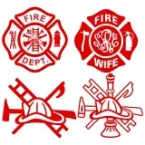 Firefighter Maltese Cuttable Designs